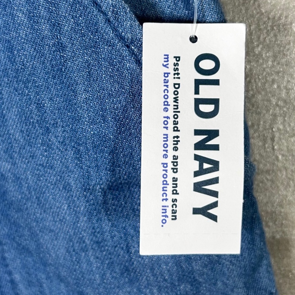 Old Navy Kids Blue Denim Drawstring Shorts Size Medium 8 Brand New - Picture 2 of 9